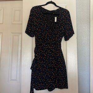 Wrap around romper.Madewell